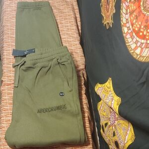 Abercrombie & Fitch Olive Green Joggers